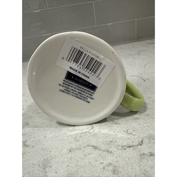 CACTUS PLANTS 10 Strawberry Street Bella Mug GREEN Wild Floral - Picture 6 of 6